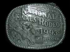 UD13113 NOS NFR 1993 NATIONAL FINALS RODEO HESSTON COLLECTOR BELT BUCKLE