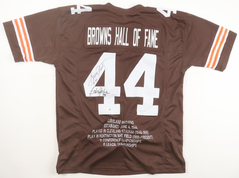 Greg Pruitt & Bob Golic Autographed Signed Cleveland Browns Hall of Fame Jersey (JSA) 