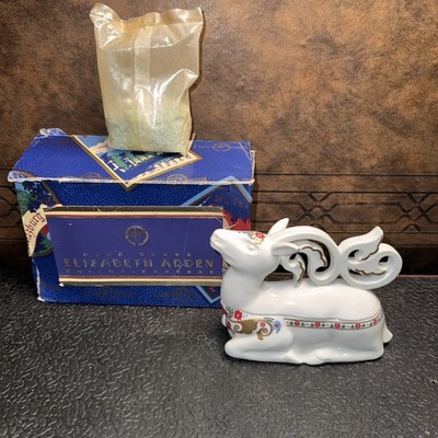 VTG Elizabeth Arden Orient Express Alpine Stag Deer Box Porcelain Japan 5.75 