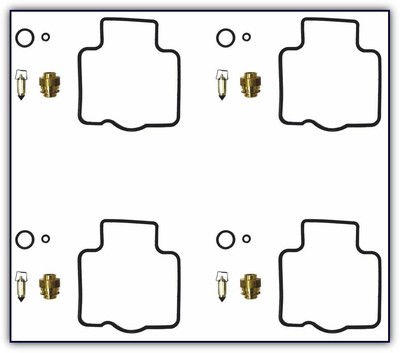 4x Vergaser Reparatursatz für Kawasaki ZR 400 D1-D4 Xanthus 1992-1995
