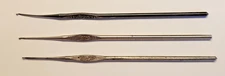 Boye Stainless Crochet Hooks Vintage Size 10 & 11 Craft Lace Needle Work