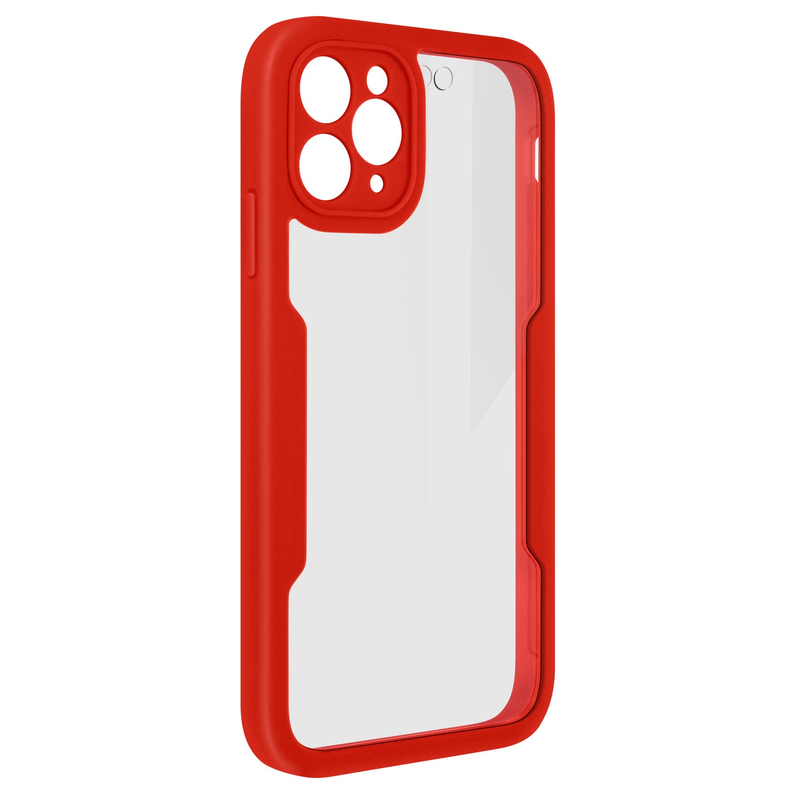 Coque iPhone 12 Pro anti-rayures rouge avec protection angles plexiglas - 2