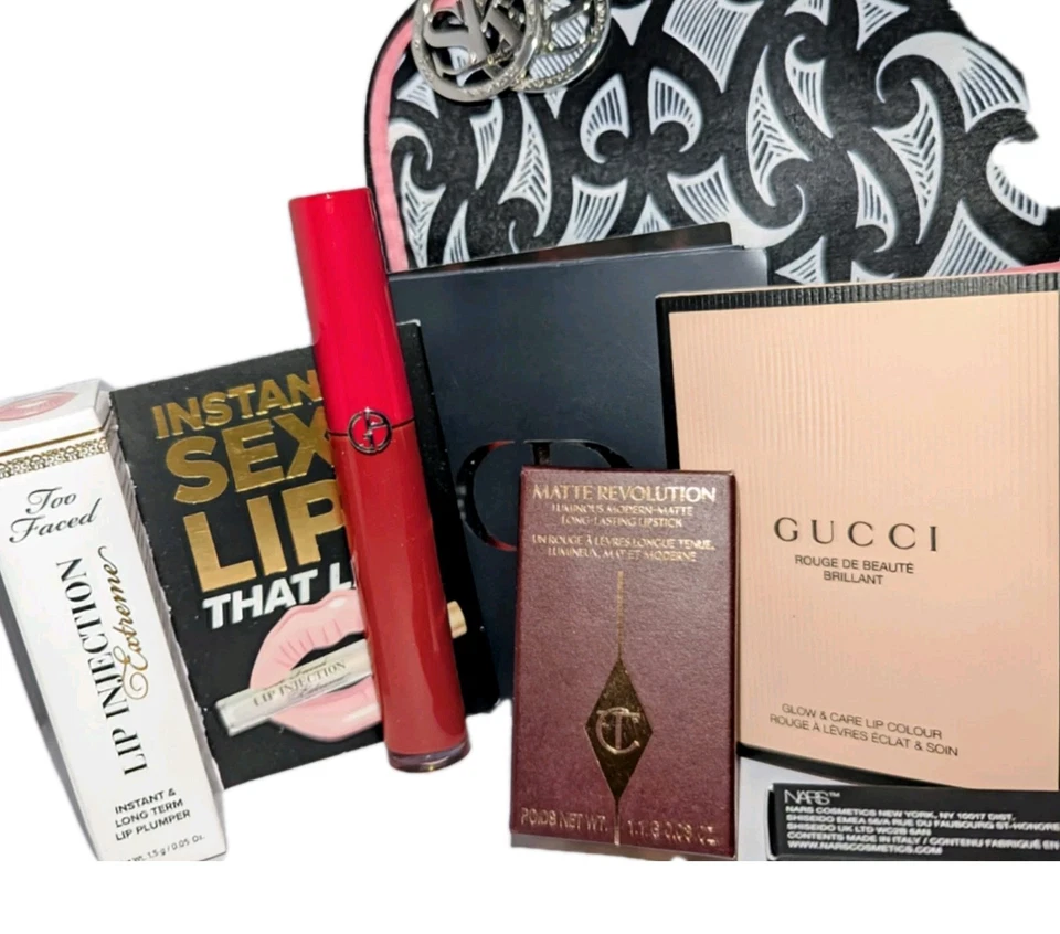 14 Pc Luxury Lipstick Lot Gucci Dior Tom Ford Charlotte Tilbury Armani +MORE NEW - Image 2 of 4