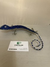 Blue Bead And Wire Gecko