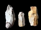 Group of Three Old Aborginal Flaked Stone Tools - Boulia Qld pre 1960's