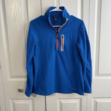 Eddie Bauer First Ascent Blue Quarter Zip Pullover Women s Size Medium Sporty
