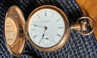 Antique Elgin Gold-Filled Pocket Watch Model 2 15 jewel 18s Gr. 152 Needs work