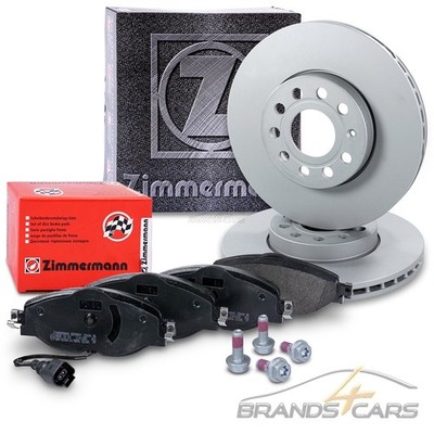 ZIMMERMANN BREMSSCHEIBEN +BELÄGE VORNE FÜR AUDI A3 8V SEAT LEON SKODA VW GOLF 7