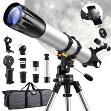 Telescope 900X90mm Astronomical Refractor Telescope W/ High Tripod for Kid Adult
