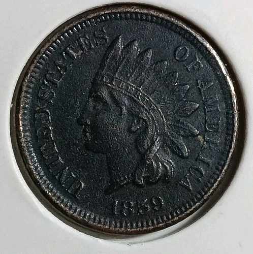 1859 CN Indian Head Cent Fine Details, 1 Year Type Coin Item KBS8