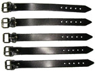 5 Leder Spaltlederriemen schwarz beschichtet 1,1 cm x 18,0 cm x 2,0 mm Fixriemen