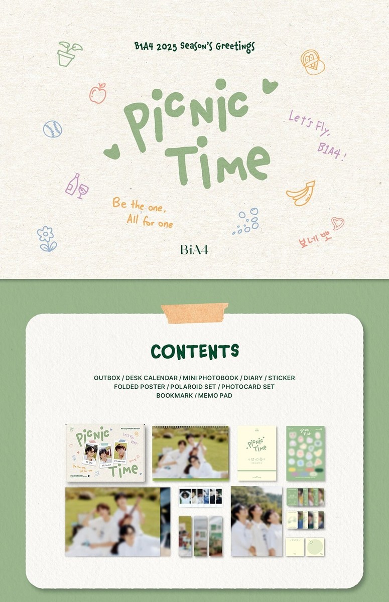 B1A4 - 2025 SEASON'S GREETINGS [Picnic Time] K-Pop Diary Calendar