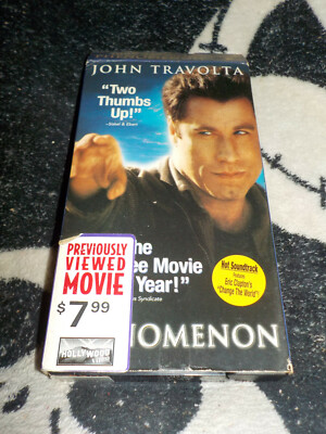 Phenomenon VHS Tape John Travolta Free Shipping