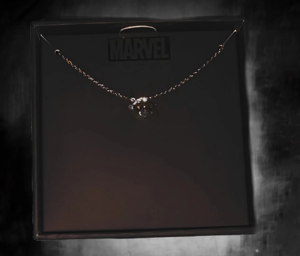 Collar Wee Rocket Mapache Placa Plata Fina Guardianes de la Galaxia Foto 2 de 4