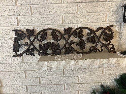 Rare Original Antique Decorative Victorian cast iron grape vine railing Salvage - Picture 6 of 7