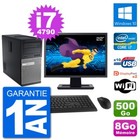 PC tour DELL 9020 Bildschirm 22 " Intel i7-4790 RAM 8Go Scheibe 500Go Windows 10