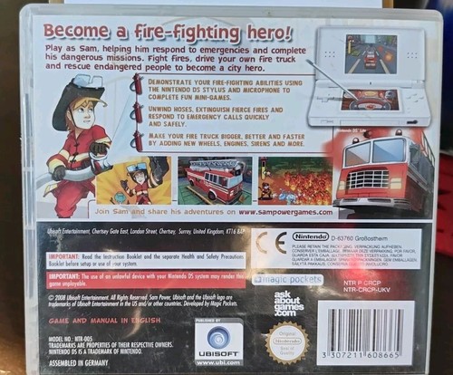 Sam Power Firefighter 🕹️Nintendo DS (Complete) - NDS 🕹️REGION FREE - Picture 2 of 5