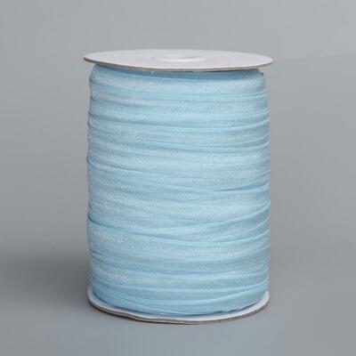 90 yards Elastic 5/8  Light Blue Fold Over FOE Headband Clothing Wholesale Roll