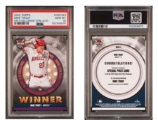 2022 TOPPS /208 HR CHALLENGE WINNERS  #HRCW3 MIKE TROUT PSA 10 August Pop 7