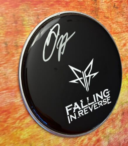 Batería GFA Falling in Reverse Band * LUKE HOLLAND * Firmado 10" Drumhead Certificado de Autenticidad - Imagen 3 de 3