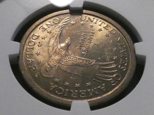 2000-P Sacagawea Dollar Rotated Die Error Coin NGC - MS 63 BU #1225 - Picture 9 of 12