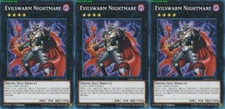 Evilswarm Nightmare LEHD-ENC35 X 3 Mint YUGIOH Effect Xyz Monster