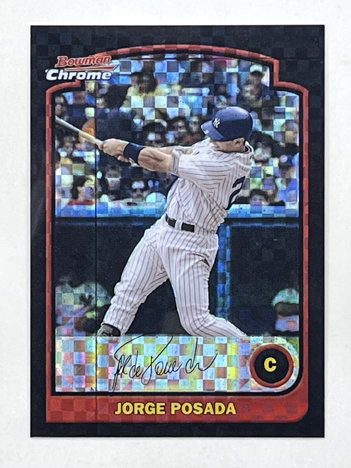 Jorge Posada 2003 Bowman Chrome X-Fractor #10 Sports MLB New York Yankees Card