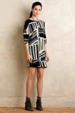 Anthropologie Weston Tunic Textured Dolman Shift Dress Pockets Size S