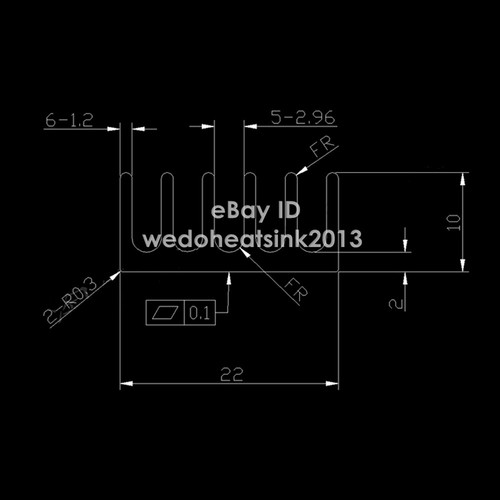28pcs Black 8x22x10mm Aluminum Heatsink Radiator Cooler With Thermal Tapes - Afbeelding 5 van 6