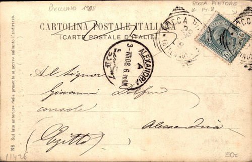 Sottoguda, a greeting from - wide panorama - Belluno - travelled 1908 - Picture 2 of 2