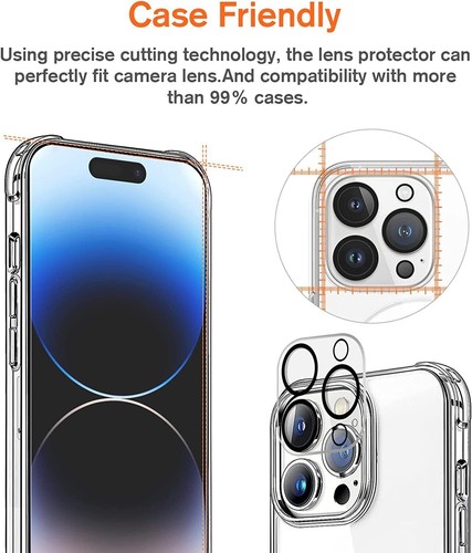 6PC For iPhone 16 15 14 13 12 Pro Max FULL COVER Tempered Glass Screen Protector - Picture 7 of 9