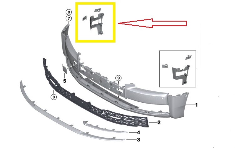 17-20 Rolls Royce Phantom RR11 EWB RR12 Front Bumper Right PDS Bracket Mounth OE