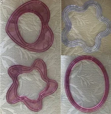 Creative Memories Cutting System Patterns LOT (4) -LARGE Oversized Oval PLUS