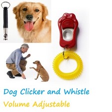 Paws Dog Clicker and Whistle  Puppy Training Teaching Volume Adjustable Pitch