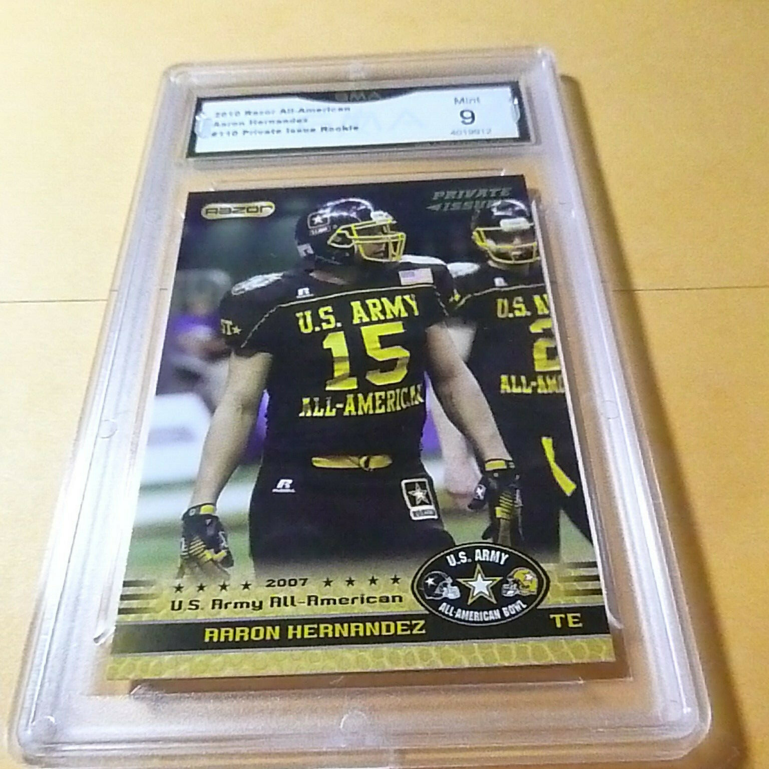 Aaron Hernandez Razor U.S. Army All-American Bowl #110 Private Issue