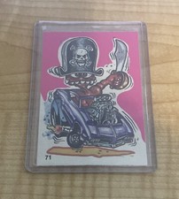 1973 FABULOUS ODD RODS 71 DONRUSS PINK STICKER CARD