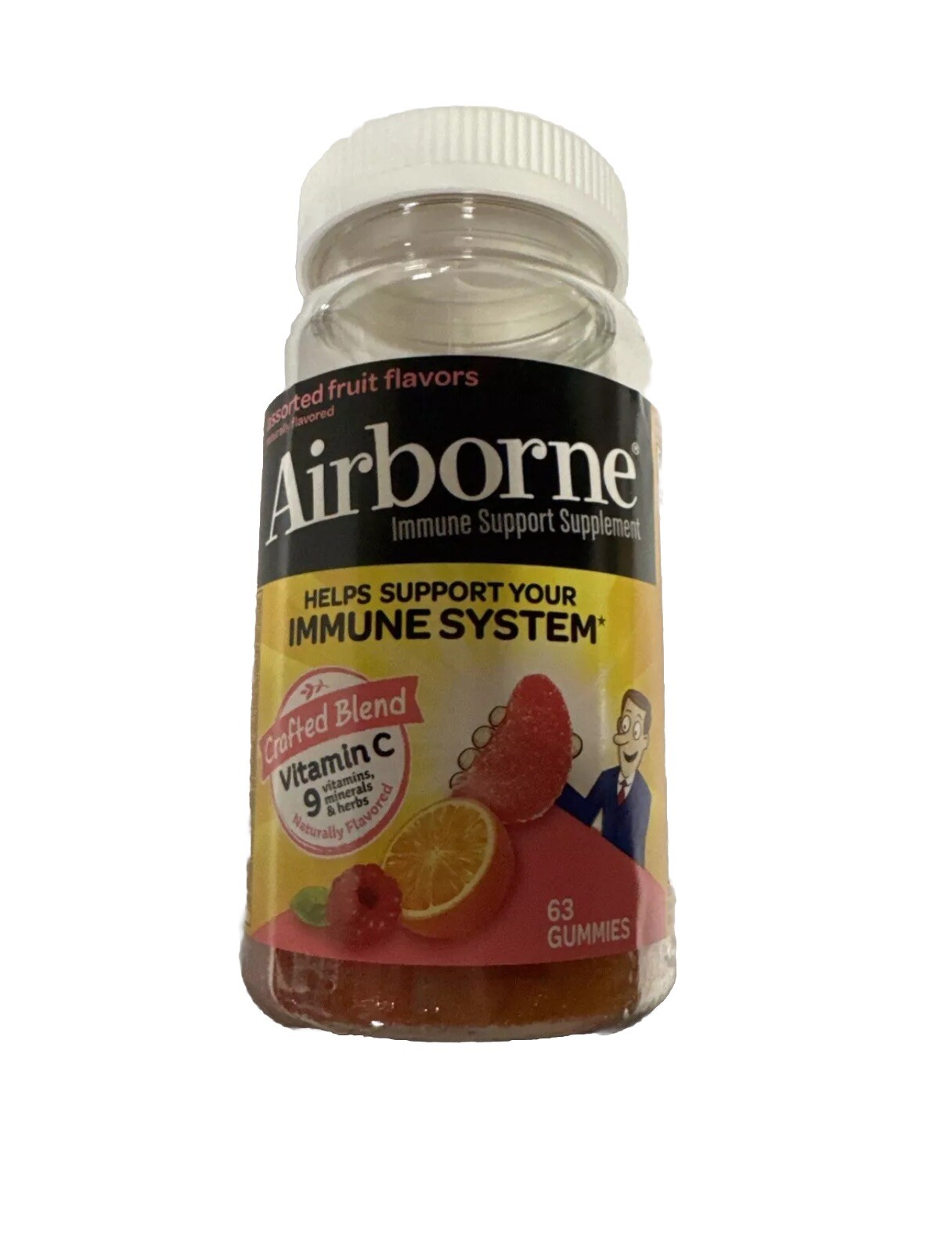 AIRBORNE Immune Support Supplement Vitamin C+ Assorted Fruit Flavor Gummies