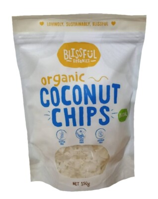 100% Best Blissful Organic Sri Lankan Coconut Chips Unsweetened Free Shipping