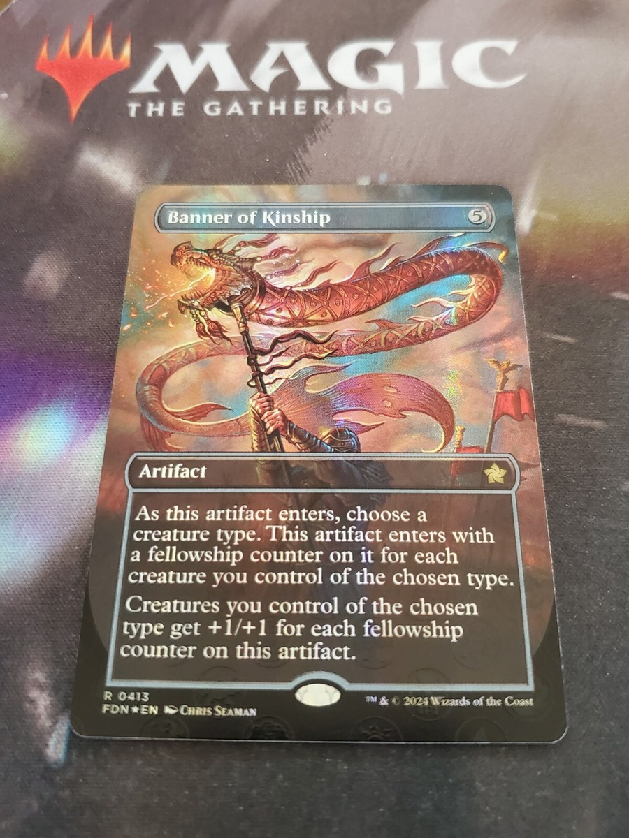 【MTG】kinship: SEB MCKINNON Mtg. Banner of Kinship. Mana Foil Borderless. Foundations