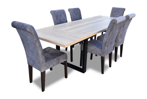 Klassische Set Esstisch + 6x Stühle Lehn Stuhl Garnitur Tische Esszimmer Gruppe