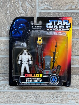 Kenner Star Wars Power Of The Force Deluxe Crowd Control Stormtrooper NEW