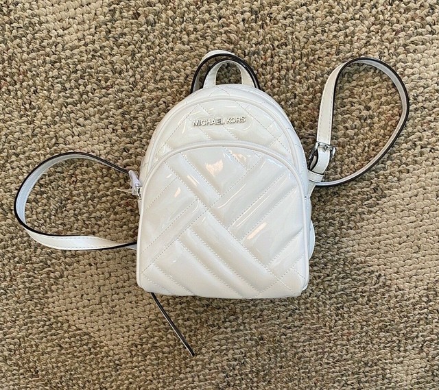 white mini back pack