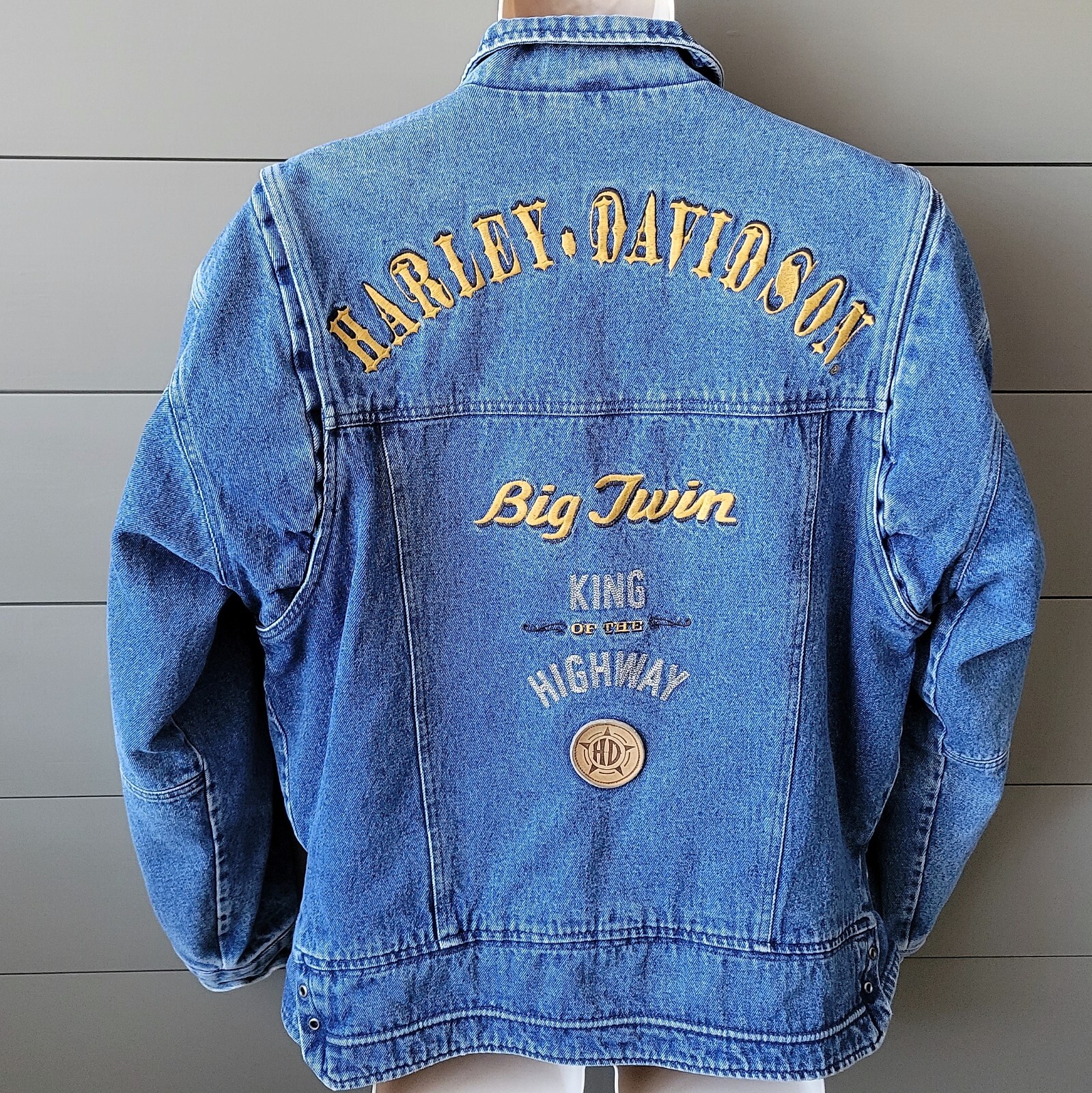 Harley Davidson Vintage Mens Denim Jacket Big Twin Ki… Gem