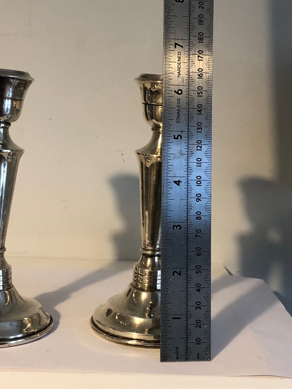 BEAUTIFUL LARGE PAIR QUALITY 6.25" HALLMARKED SILVER CANDLESTICKS eBay