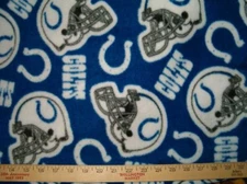 NFL Indianapolis Colts Fleece Fabric Sold By The Yard BTY 58" wide