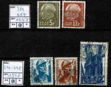 Strefa aliancka Saara/Kraj Saary, stemplowane, mała partia, 1948/1957