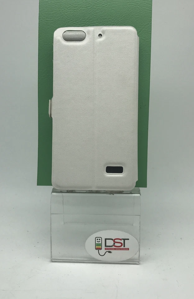 Cover casa a Portafoglio con finestre  per Huawei Honor 4C Rigida Ecopelle Bianc - Immagine 2 di 4