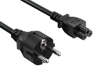 CableLeader 6ft CEE 7/7 to IEC320 C5 European Schuko Power Cord for Notebook ...