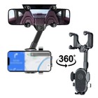 Upgrade 360° Rotation Cell Phone Holder Gps Car Rear View Mirror Mount Universal