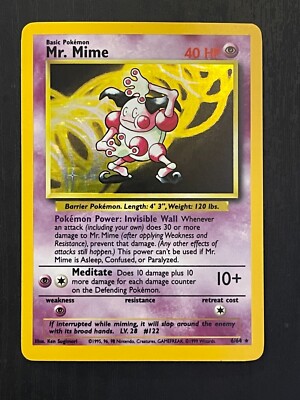 Mr. Mime - 6/64 - (No Set Symbol Misprint) NM Jungle Pokemon | eBay
